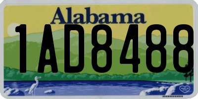AL license plate 1AD8488