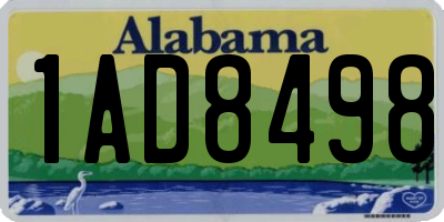 AL license plate 1AD8498