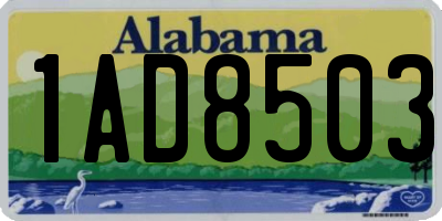 AL license plate 1AD8503