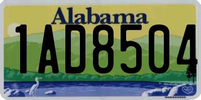 AL license plate 1AD8504