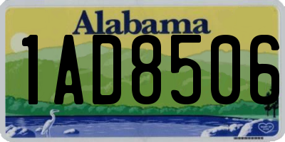 AL license plate 1AD8506