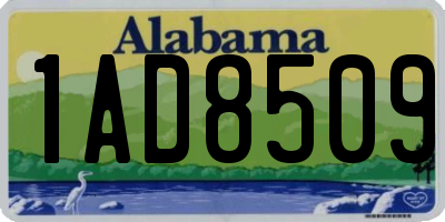 AL license plate 1AD8509