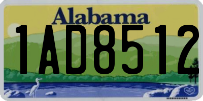 AL license plate 1AD8512