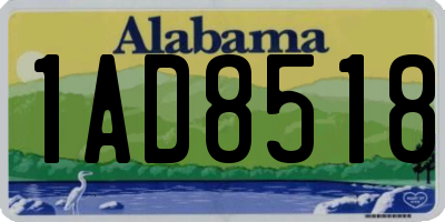 AL license plate 1AD8518