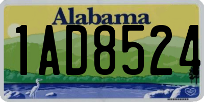 AL license plate 1AD8524