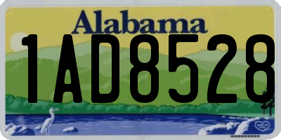 AL license plate 1AD8528