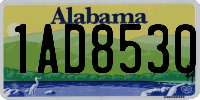 AL license plate 1AD8530