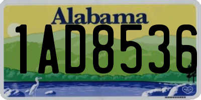 AL license plate 1AD8536
