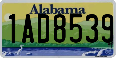 AL license plate 1AD8539