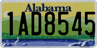 AL license plate 1AD8545