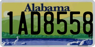 AL license plate 1AD8558