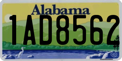 AL license plate 1AD8562