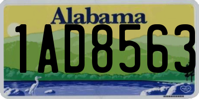 AL license plate 1AD8563