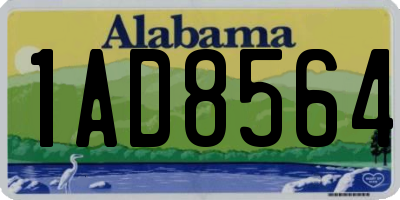AL license plate 1AD8564