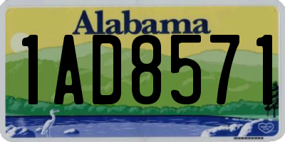 AL license plate 1AD8571