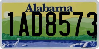 AL license plate 1AD8573