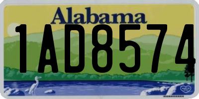 AL license plate 1AD8574