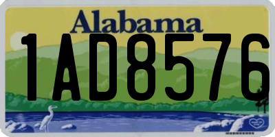 AL license plate 1AD8576