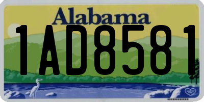 AL license plate 1AD8581