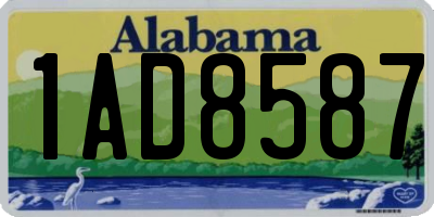 AL license plate 1AD8587