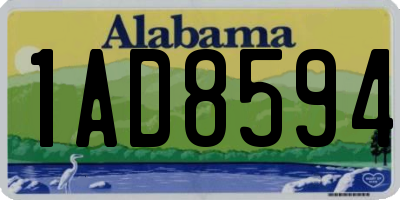 AL license plate 1AD8594