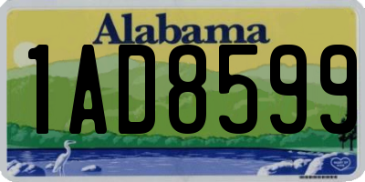 AL license plate 1AD8599