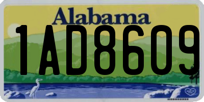 AL license plate 1AD8609