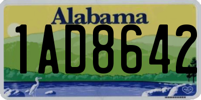 AL license plate 1AD8642