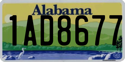 AL license plate 1AD8677