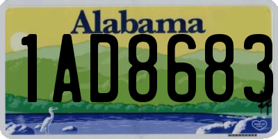 AL license plate 1AD8683