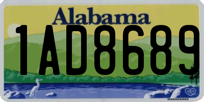 AL license plate 1AD8689