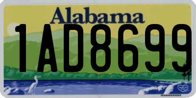 AL license plate 1AD8699
