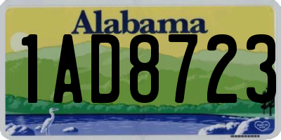 AL license plate 1AD8723