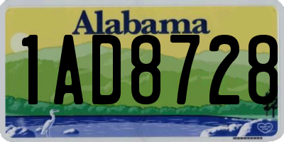 AL license plate 1AD8728