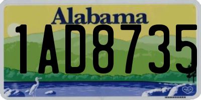 AL license plate 1AD8735
