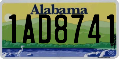 AL license plate 1AD8741