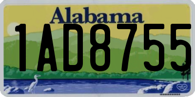 AL license plate 1AD8755