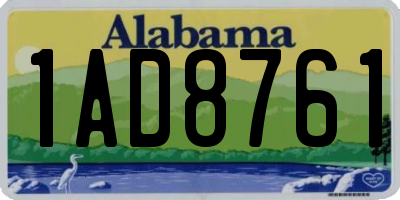 AL license plate 1AD8761