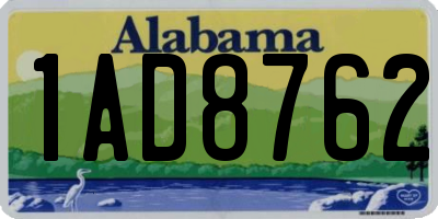 AL license plate 1AD8762