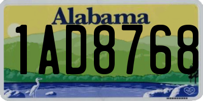 AL license plate 1AD8768