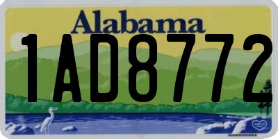 AL license plate 1AD8772