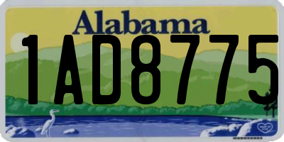 AL license plate 1AD8775