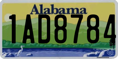 AL license plate 1AD8784