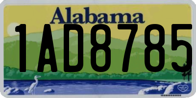 AL license plate 1AD8785