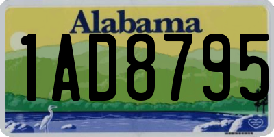 AL license plate 1AD8795