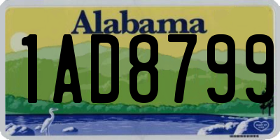 AL license plate 1AD8799