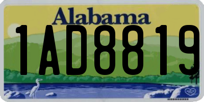 AL license plate 1AD8819