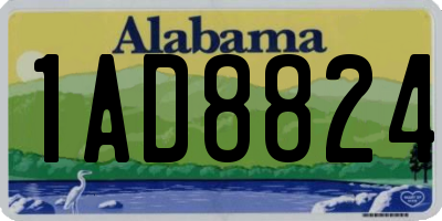 AL license plate 1AD8824