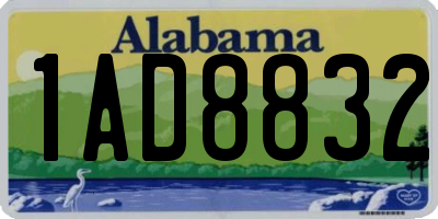 AL license plate 1AD8832