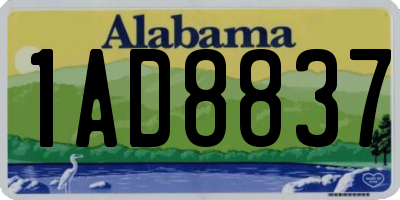 AL license plate 1AD8837